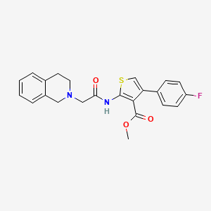 molecular formula C23H21FN2O3S B4800121 methyl 2-[(3,4-dihydro-2(1H)-isoquinolinylacetyl)amino]-4-(4-fluorophenyl)-3-thiophenecarboxylate 