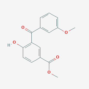 molecular formula C16H14O5 B048002 Methyl 4-hydroxy-3-(3-methoxybenzoyl)benzoate CAS No. 68595-46-0
