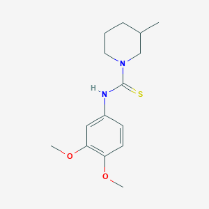 molecular formula C15H22N2O2S B4800269 N-(3,4-dimethoxyphenyl)-3-methylpiperidine-1-carbothioamide 