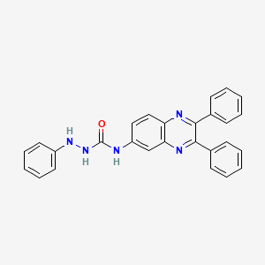 molecular formula C27H21N5O B4800303 N-(2,3-diphenyl-6-quinoxalinyl)-2-phenylhydrazinecarboxamide 