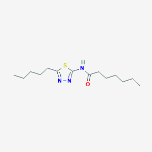 molecular formula C14H25N3OS B4800346 N-(5-pentyl-1,3,4-thiadiazol-2-yl)heptanamide 
