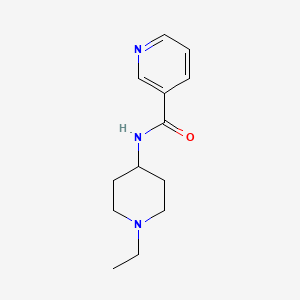molecular formula C13H19N3O B4800428 N-(1-ethyl-4-piperidinyl)nicotinamide 
