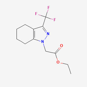 molecular formula C12H15F3N2O2 B4800475 ethyl [3-(trifluoromethyl)-4,5,6,7-tetrahydro-1H-indazol-1-yl]acetate 