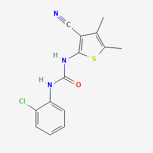 molecular formula C14H12ClN3OS B4800533 N-(2-chlorophenyl)-N'-(3-cyano-4,5-dimethyl-2-thienyl)urea 