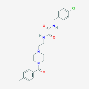 molecular formula C23H27ClN4O3 B480055 N'-[(4-chlorophenyl)methyl]-N-[2-[4-(4-methylbenzoyl)piperazin-1-yl]ethyl]oxamide CAS No. 496940-48-8