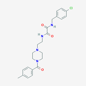 N'-[(4-chlorophenyl)methyl]-N-[2-[4-(4-methylbenzoyl)piperazin-1-yl]ethyl]oxamide