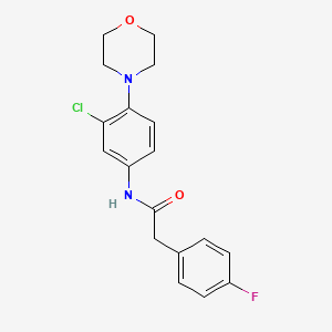 molecular formula C18H18ClFN2O2 B4800724 N-[3-chloro-4-(4-morpholinyl)phenyl]-2-(4-fluorophenyl)acetamide 