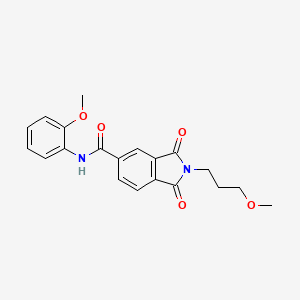 molecular formula C20H20N2O5 B4800756 N-(2-methoxyphenyl)-2-(3-methoxypropyl)-1,3-dioxoisoindole-5-carboxamide 