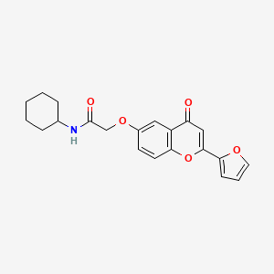 molecular formula C21H21NO5 B4800847 N-cyclohexyl-2-[2-(furan-2-yl)-4-oxochromen-6-yl]oxyacetamide 
