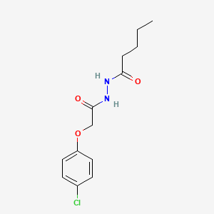 molecular formula C13H17ClN2O3 B4800955 N'-[2-(4-chlorophenoxy)acetyl]pentanehydrazide 