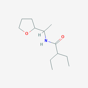 molecular formula C12H23NO2 B4800995 2-ethyl-N-[1-(tetrahydrofuran-2-yl)ethyl]butanamide CAS No. 894653-31-7