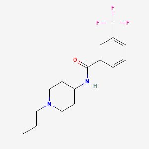 molecular formula C16H21F3N2O B4800996 N-(1-propylpiperidin-4-yl)-3-(trifluoromethyl)benzamide 