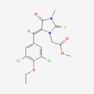 molecular formula C16H16Cl2N2O4S B4801007 methyl [5-(3,5-dichloro-4-ethoxybenzylidene)-3-methyl-4-oxo-2-thioxo-1-imidazolidinyl]acetate 