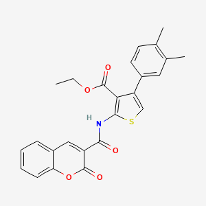 molecular formula C25H21NO5S B4801026 ethyl 4-(3,4-dimethylphenyl)-2-{[(2-oxo-2H-chromen-3-yl)carbonyl]amino}-3-thiophenecarboxylate 