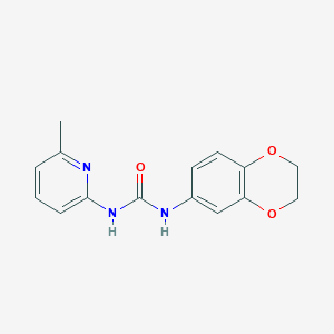 molecular formula C15H15N3O3 B4801038 N-(2,3-DIHYDRO-1,4-BENZODIOXIN-6-YL)-N'-(6-METHYL-2-PYRIDYL)UREA 