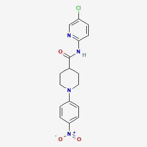 molecular formula C17H17ClN4O3 B4801115 N-(5-CHLORO-2-PYRIDYL)-1-(4-NITROPHENYL)-4-PIPERIDINECARBOXAMIDE 
