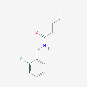molecular formula C12H16ClNO B4801142 N-[(2-chlorophenyl)methyl]pentanamide 