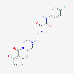 molecular formula C21H21ClF2N4O3 B480124 N-(4-chlorophenyl)-N'-(2-{4-[(2,6-difluorophenyl)carbonyl]piperazin-1-yl}ethyl)ethanediamide CAS No. 488842-35-9