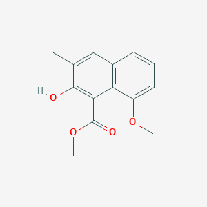 molecular formula C14H14O4 B048013 Methyl 2-hydroxy-8-methoxy-3-methyl-1-naphthoate CAS No. 128425-37-6