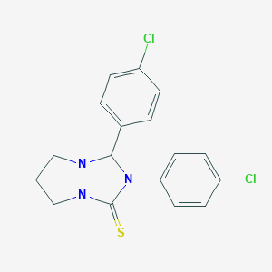 2,3-bis(4-chlorophenyl)tetrahydro-1H,5H-pyrazolo[1,2-a][1,2,4]triazole-1-thione