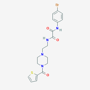 molecular formula C19H21BrN4O3S B480157 N~1~-(4-bromophenyl)-N~2~-{2-[4-(2-thienylcarbonyl)-1-piperazinyl]ethyl}ethanediamide CAS No. 488717-36-8