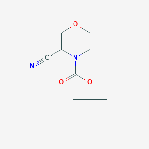 molecular formula C10H16N2O3 B048016 Tert-butyl 3-cyanomorpholine-4-carboxylate CAS No. 518047-40-0