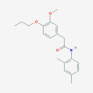 molecular formula C20H25NO3 B4801773 N-(2,4-dimethylphenyl)-2-(3-methoxy-4-propoxyphenyl)acetamide 