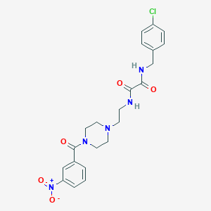N'-[(4-chlorophenyl)methyl]-N-[2-[4-(3-nitrobenzoyl)piperazin-1-yl]ethyl]oxamide