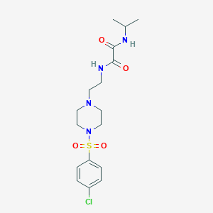 molecular formula C17H25ClN4O4S B480184 N~1~-(2-{4-[(4-chlorophenyl)sulfonyl]-1-piperazinyl}ethyl)-N~2~-isopropylethanediamide CAS No. 487036-10-2