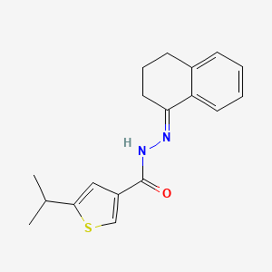 molecular formula C18H20N2OS B4801874 N'-(3,4-dihydro-1(2H)-naphthalenylidene)-5-isopropyl-3-thiophenecarbohydrazide 