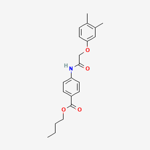 molecular formula C21H25NO4 B4801898 butyl 4-{[(3,4-dimethylphenoxy)acetyl]amino}benzoate 