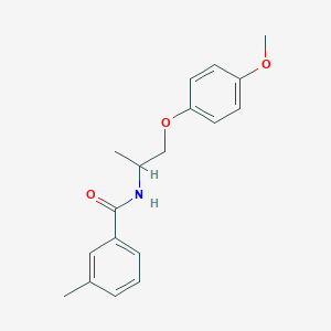 molecular formula C18H21NO3 B4801901 N-[2-(4-methoxyphenoxy)-1-methylethyl]-3-methylbenzamide 
