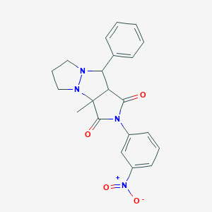 2-{3-nitrophenyl}-3a-methyl-9-phenyltetrahydro-5H-pyrazolo[1,2-a]pyrrolo[3,4-c]pyrazole-1,3(2H,3aH)-dione