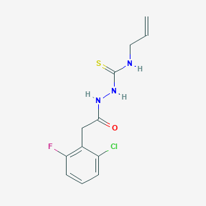 molecular formula C12H13ClFN3OS B4801963 N-allyl-2-[(2-chloro-6-fluorophenyl)acetyl]hydrazinecarbothioamide 