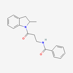 molecular formula C19H20N2O2 B4802037 N-[3-(2-methyl-2,3-dihydro-1H-indol-1-yl)-3-oxopropyl]benzamide 