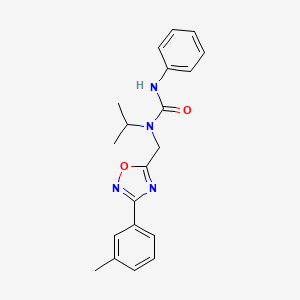 molecular formula C20H22N4O2 B4802048 N-isopropyl-N-{[3-(3-methylphenyl)-1,2,4-oxadiazol-5-yl]methyl}-N'-phenylurea 