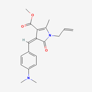 molecular formula C19H22N2O3 B4802069 methyl (4Z)-4-[[4-(dimethylamino)phenyl]methylidene]-2-methyl-5-oxo-1-prop-2-enylpyrrole-3-carboxylate 