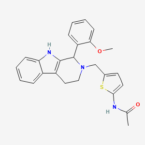 molecular formula C25H25N3O2S B4802087 N-(5-{[1-(2-methoxyphenyl)-1,3,4,9-tetrahydro-2H-beta-carbolin-2-yl]methyl}-2-thienyl)acetamide 