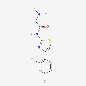 molecular formula C13H13Cl2N3OS B4802300 N-[4-(2,4-dichlorophenyl)-1,3-thiazol-2-yl]-N~2~,N~2~-dimethylglycinamide 