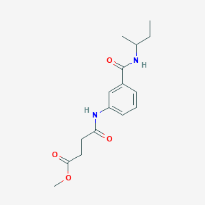 molecular formula C16H22N2O4 B4802328 methyl 4-({3-[(sec-butylamino)carbonyl]phenyl}amino)-4-oxobutanoate 