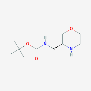 molecular formula C10H20N2O3 B048024 (R)-tert-Butyl (morpholin-3-ylmethyl)carbamate CAS No. 1257850-83-1