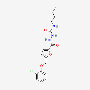 molecular formula C17H20ClN3O4 B4803558 N-butyl-2-{5-[(2-chlorophenoxy)methyl]-2-furoyl}hydrazinecarboxamide 