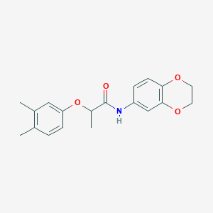 molecular formula C19H21NO4 B4803806 N-(2,3-dihydro-1,4-benzodioxin-6-yl)-2-(3,4-dimethylphenoxy)propanamide 