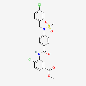 molecular formula C23H20Cl2N2O5S B4803820 methyl 4-chloro-3-({4-[(4-chlorobenzyl)(methylsulfonyl)amino]benzoyl}amino)benzoate 