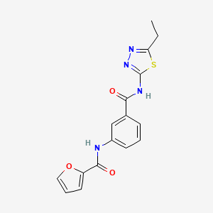 molecular formula C16H14N4O3S B4804264 N-(3-{[(5-ethyl-1,3,4-thiadiazol-2-yl)amino]carbonyl}phenyl)-2-furamide 