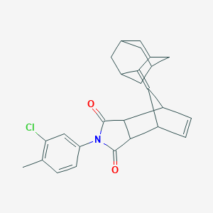 molecular formula C26H26ClNO2 B480466 10-(2-Adamantylidene)-4-(3-chloro-4-methylphenyl)-4-azatricyclo[5.2.1.02,6]dec-8-ene-3,5-dione CAS No. 495384-55-9