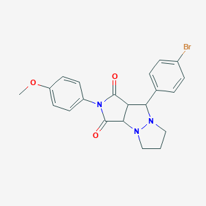 9-(4-bromophenyl)-2-(4-methoxyphenyl)tetrahydro-5H-pyrazolo[1,2-a]pyrrolo[3,4-c]pyrazole-1,3(2H,3aH)-dione