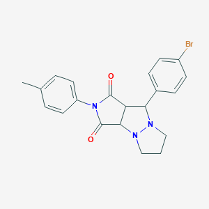 9-(4-bromophenyl)-2-(4-methylphenyl)tetrahydro-5H-pyrazolo[1,2-a]pyrrolo[3,4-c]pyrazole-1,3(2H,3aH)-dione