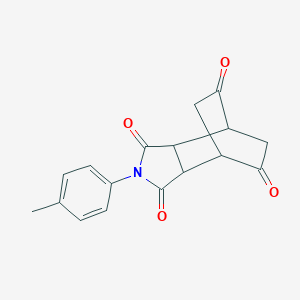 molecular formula C17H15NO4 B480584 4-(4-Methylphenyl)-4-azatricyclo[5.2.2.0~2,6~]undecane-3,5,8,10-tetrone CAS No. 459147-78-5