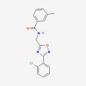 molecular formula C17H14ClN3O2 B4806188 N-{[3-(2-chlorophenyl)-1,2,4-oxadiazol-5-yl]methyl}-3-methylbenzamide 
